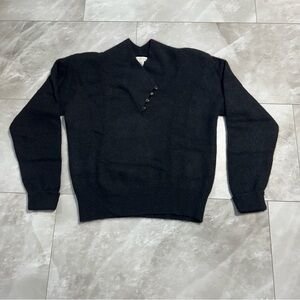 Yarn Works Vintage Sweater Size S Black Chico Lamb/Angora Soft Classic A…